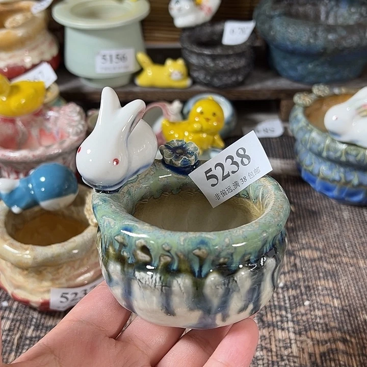 口6 手工花盆满30包邮
