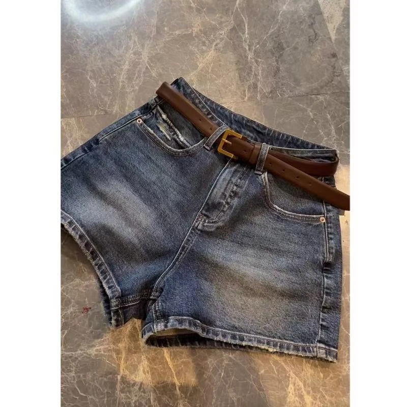 夏季新款薄款高腰显瘦牛仔短裤女胖MM洋气减龄牛仔短裤女夏