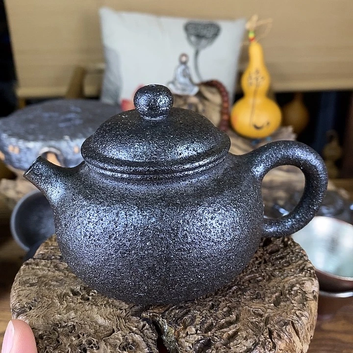米***࿐建水紫陶柴烧茶器，碳化窑宝