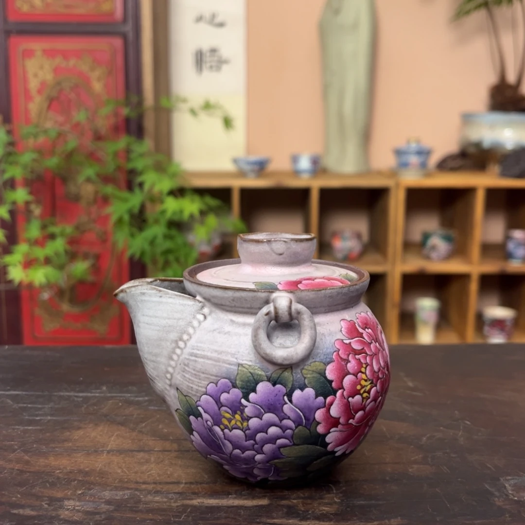 杯柴烧纯手工手绘陶瓷