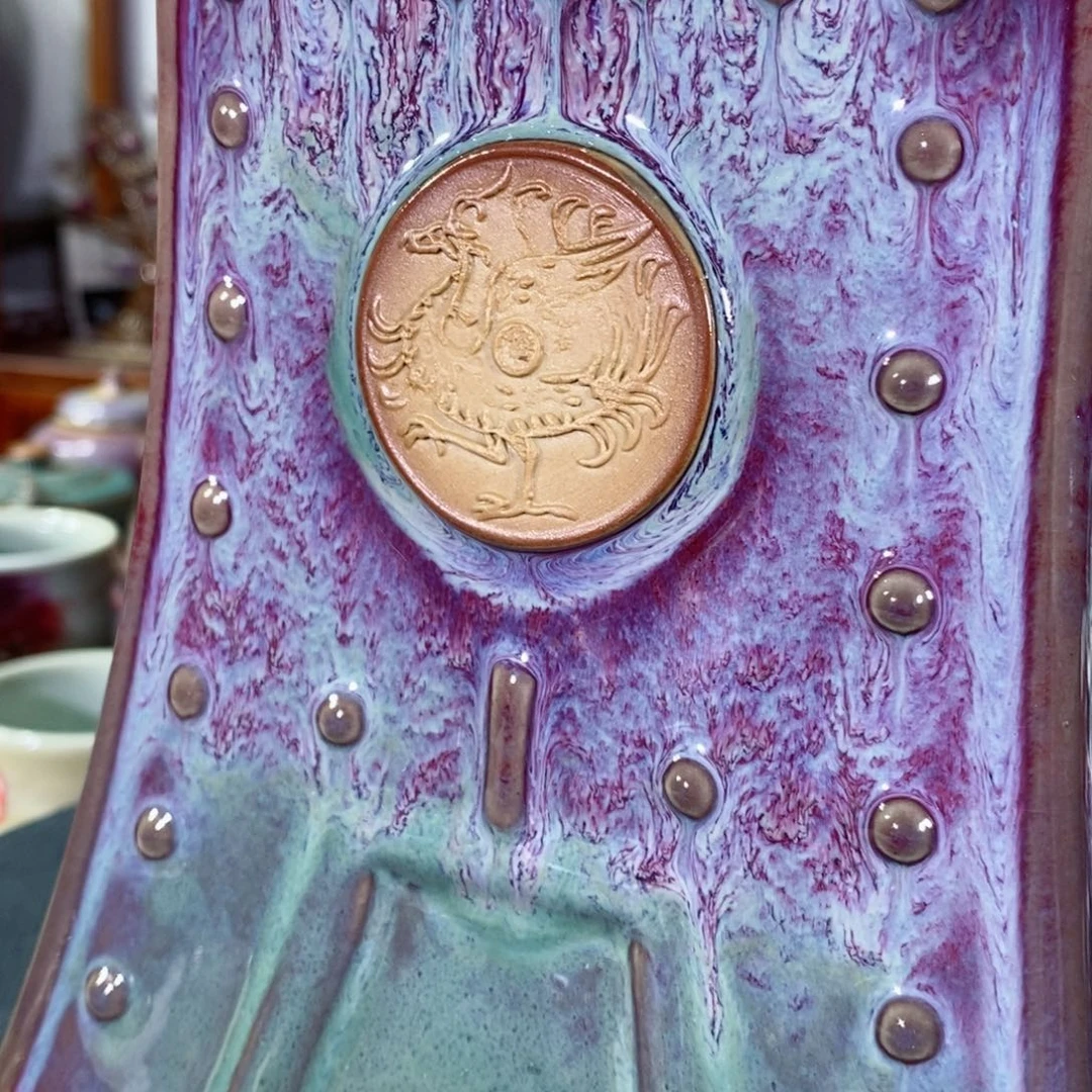 摆件静**行神垕镇原产地钧瓷！