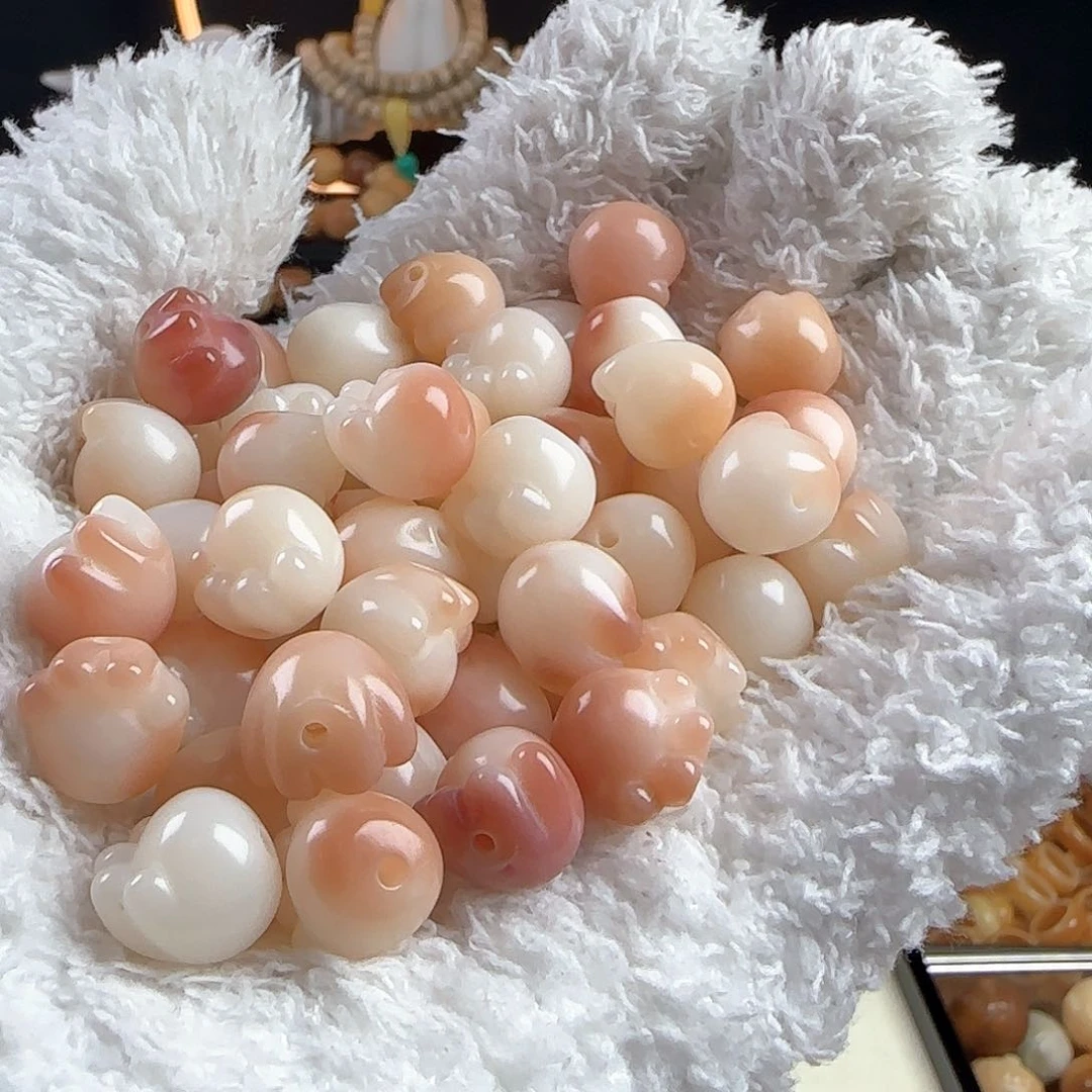 菩提根/象牙果手串卡12粉色猫爪20颗