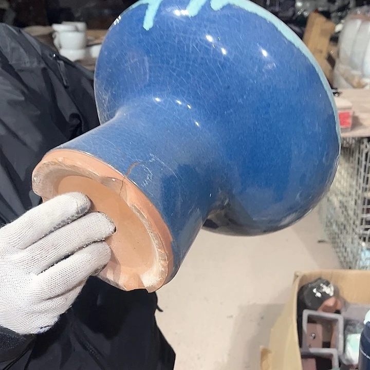 紫砂花盆瑕疵高22口21———-