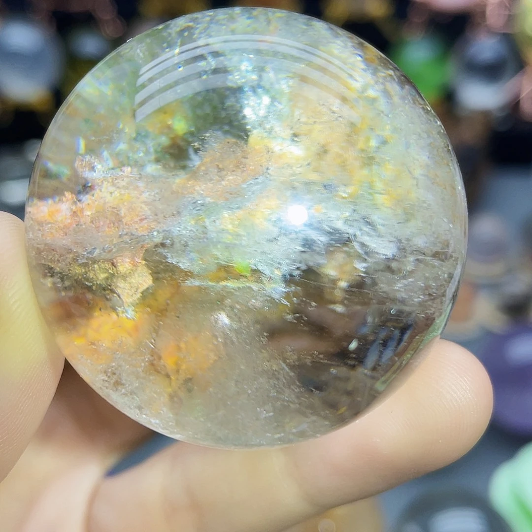 未镶嵌珠宝半成品水晶天然幽灵44.5mm