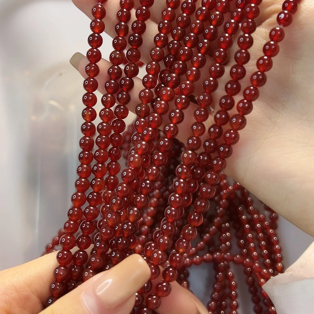 玛瑙/玉髓未镶嵌珠宝半成品深红玛瑙卡5两条