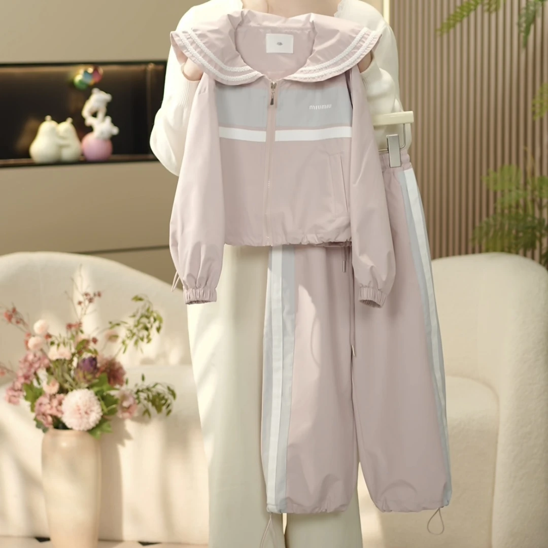 boboe/波波鹅2025春季新款套装女童时尚休闲外套+裤子—Y4123