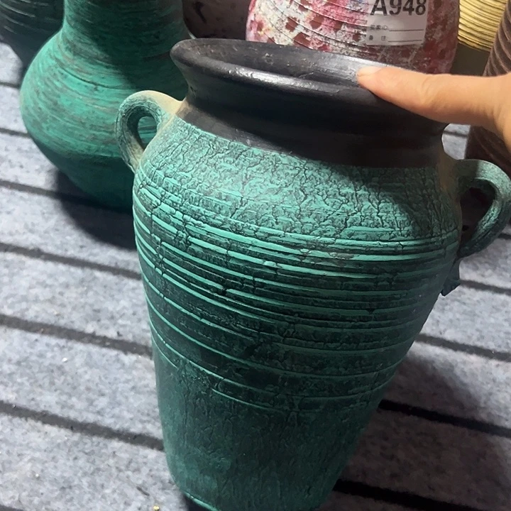 粗陶盆默认打孔高27口17