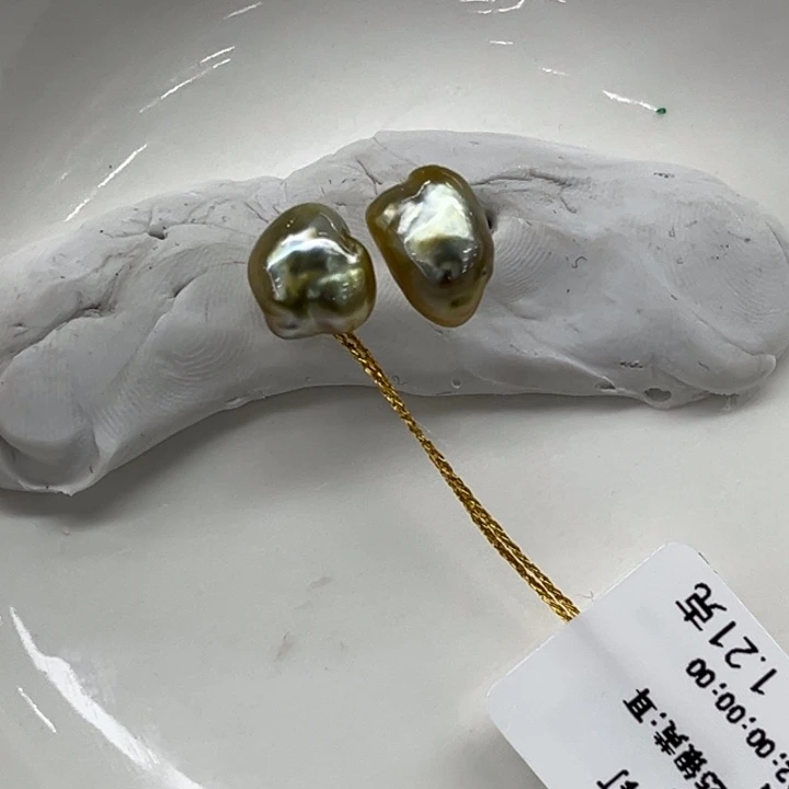 银S925镶嵌耳饰海水珍珠