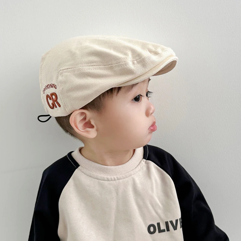 儿童帽子男孩2025新款男童贝雷帽秋冬季洋气韩版宝宝前进帽户外