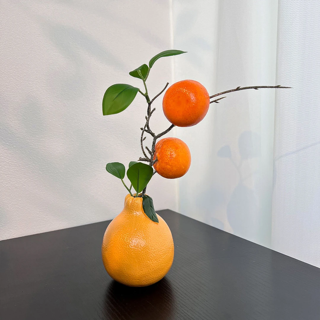 【大橘大利】水果小摆件书房隔层置物架清新