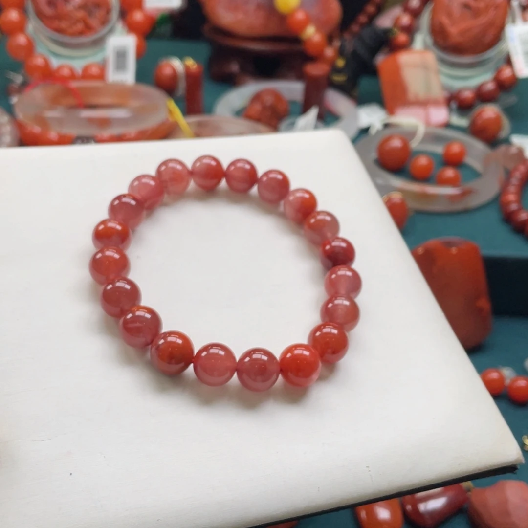 南红玛瑙未镶嵌川料南红手串10mm