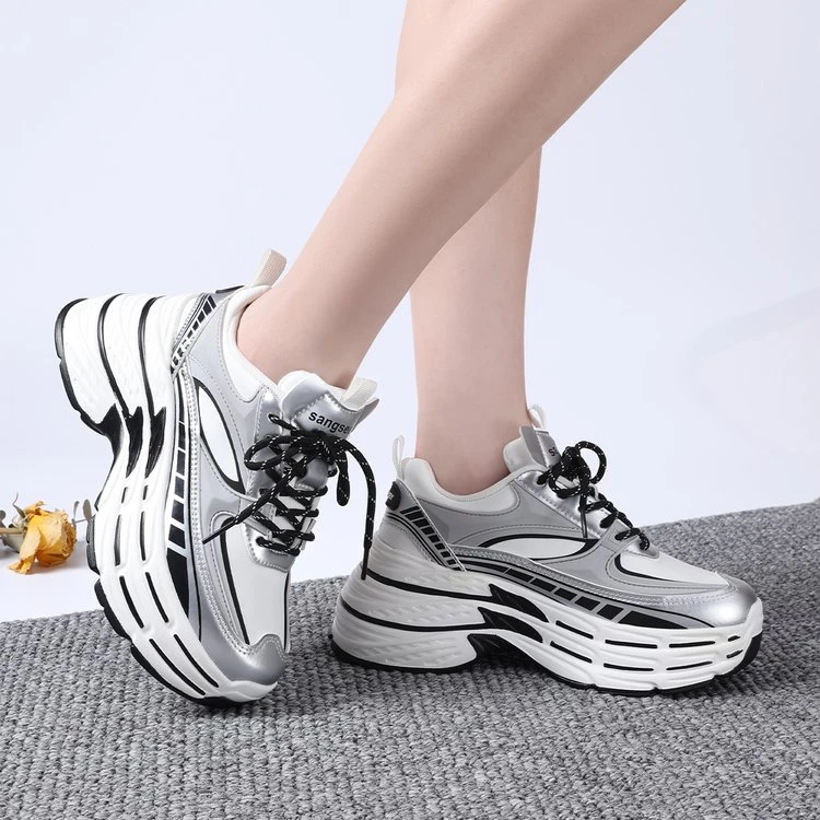 休闲韩版时尚休闲鞋老爹鞋鞋子系带百搭运动鞋薄款