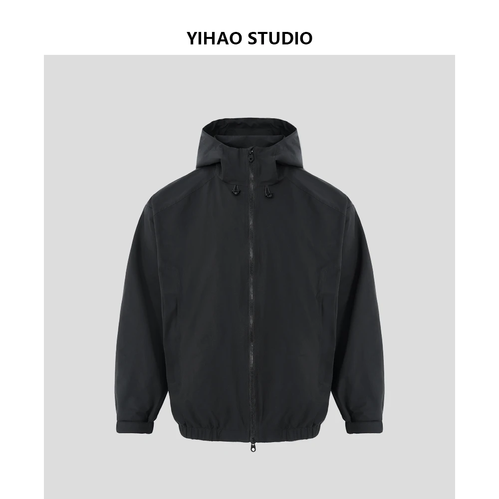 YIHAO STUDIO秋季男款休闲冲锋衣夹克宽松户外防风潮流外套