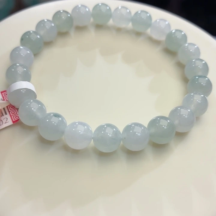 翡翠未镶嵌手链冰胶马卡龙卡8.4