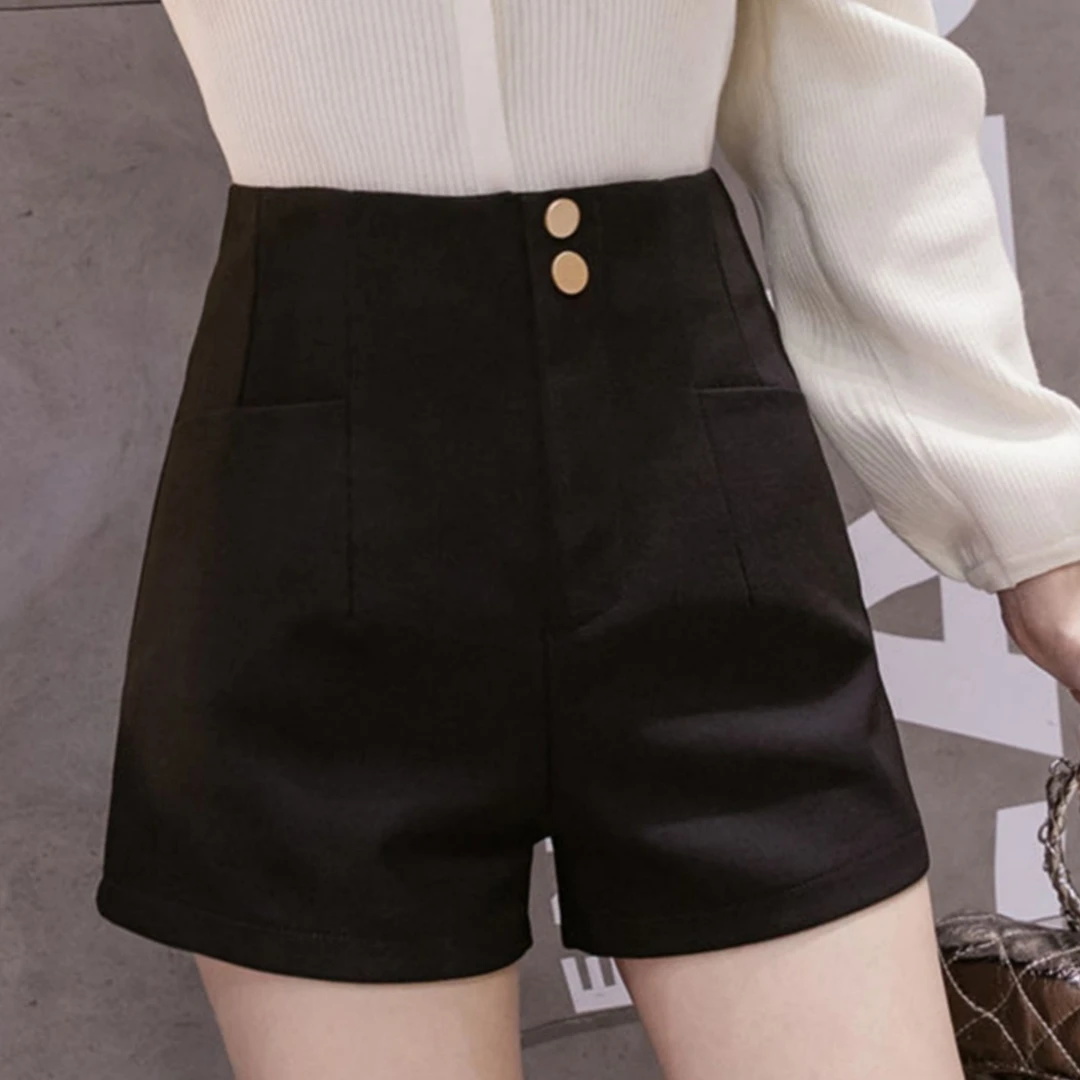 黑色西装短裤子女春秋夏季2025新款阔腿休闲短裤女款爆款2025新款