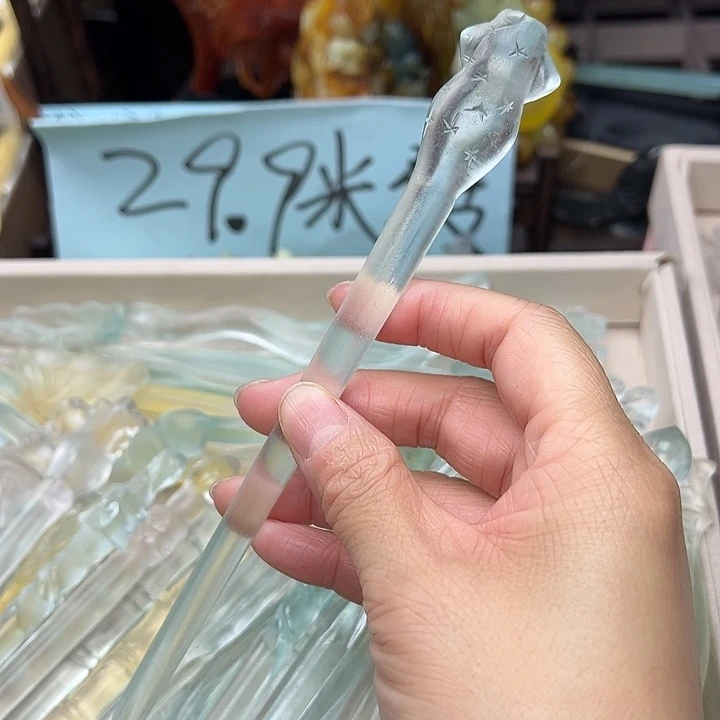 蛇纹石玉未镶嵌发簪