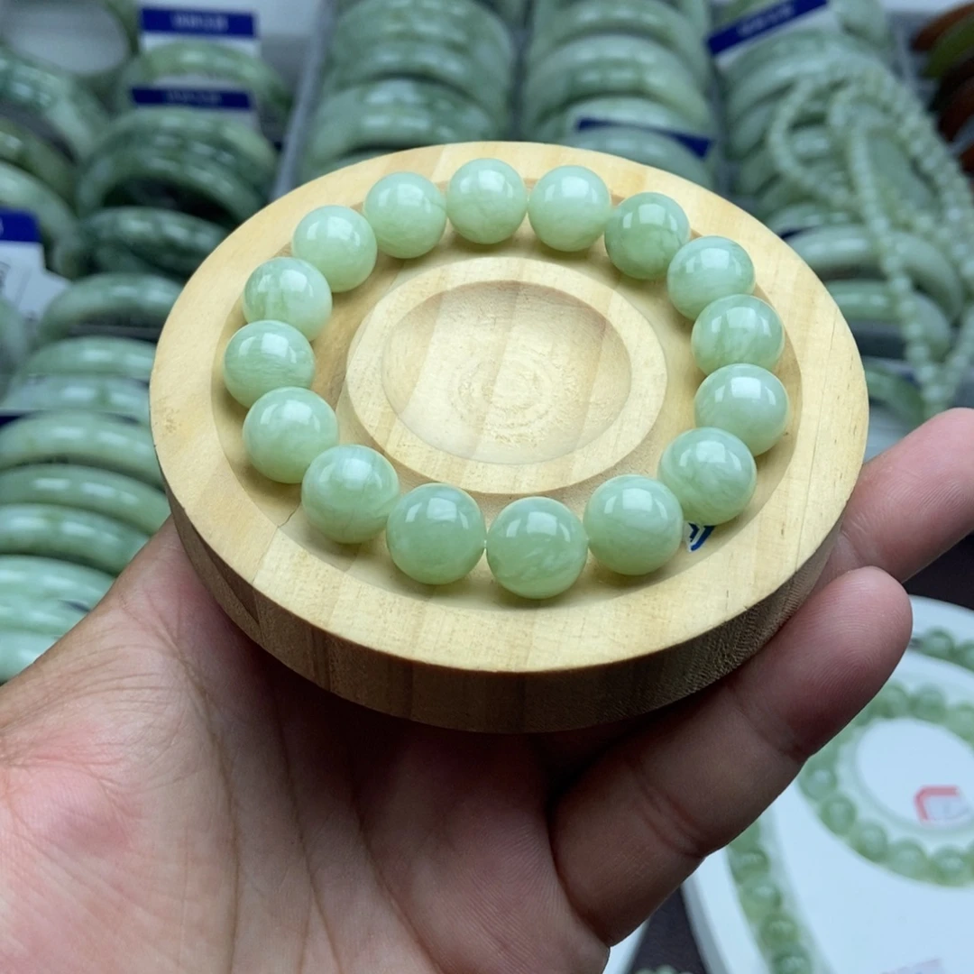 未镶嵌蛇纹石玉手链