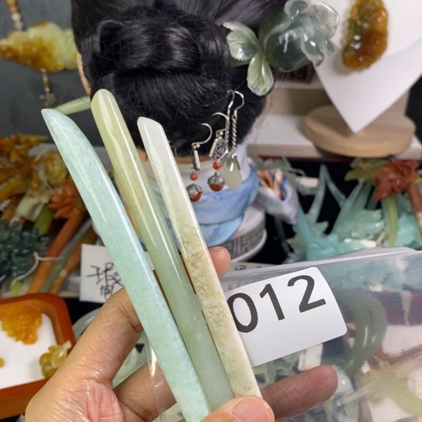 【闪购商品】岫玉发饰未镶嵌吴**有
