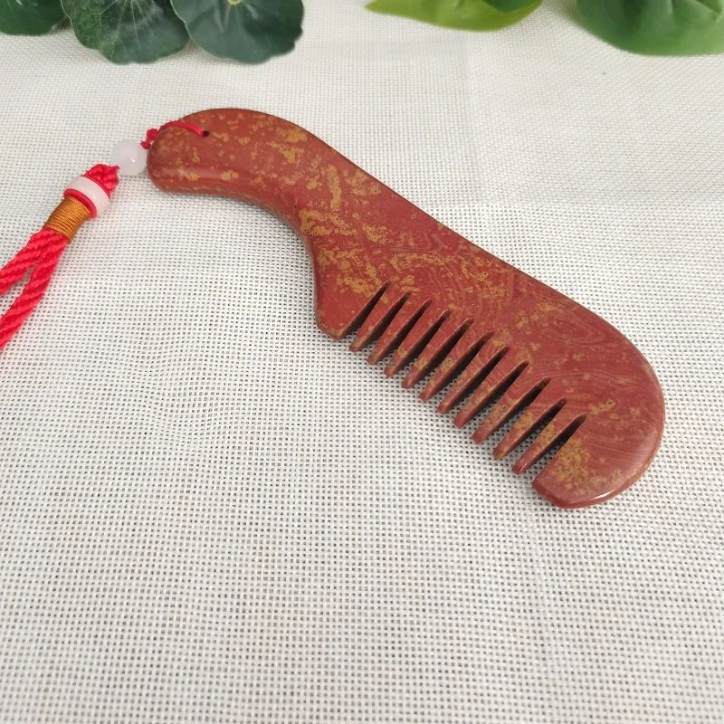 泗水砭石原石长柄梳子