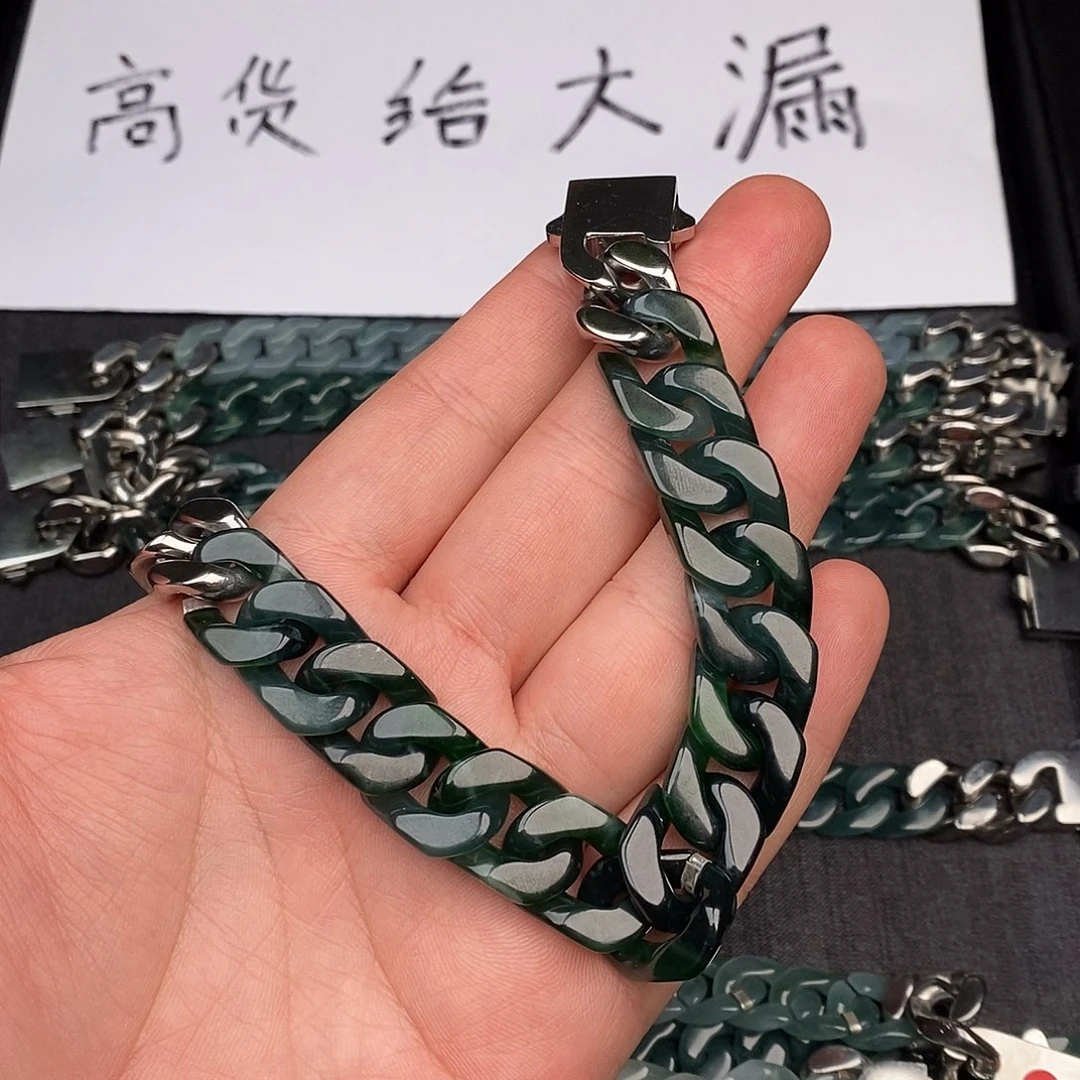 吴***生翡翠未镶嵌手链翡翠0002