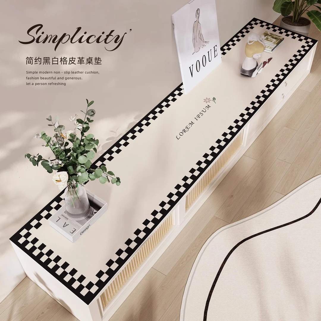 电视柜台面保护垫桌布桌面垫餐边柜垫防水防油免洗轻奢高级感桌垫