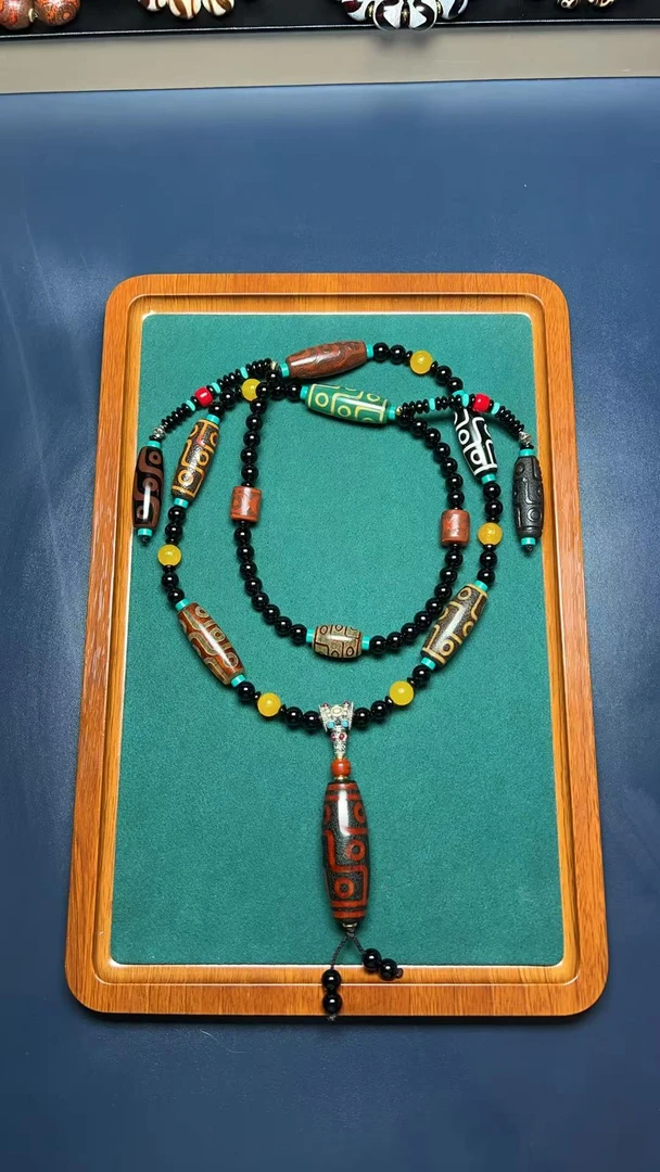 非金属珐琅项链 藏式高端9y吊坠项链