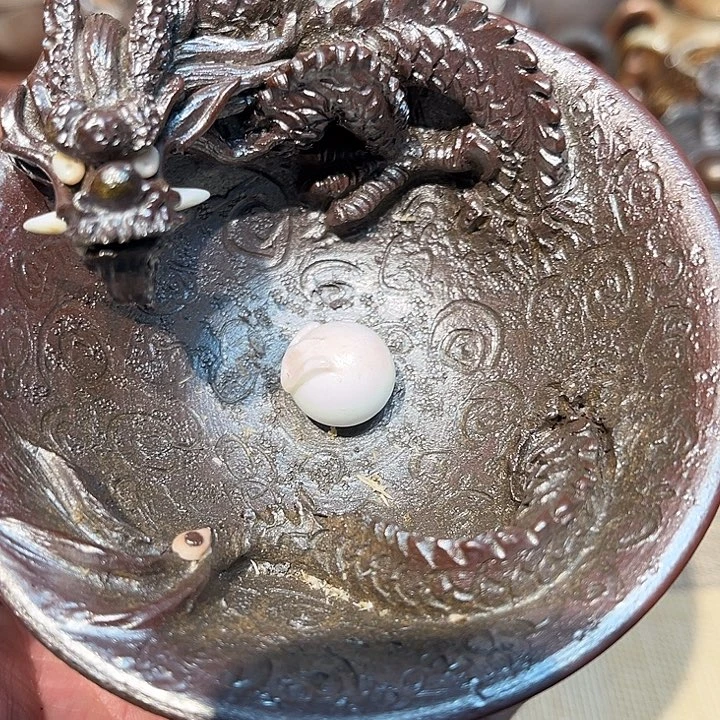 哎***儿摆件82瑕柴烧裸茶具放漏