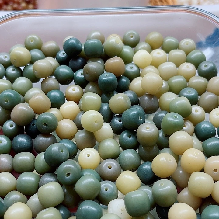 白玉菩提手串12青提桶珠120颗