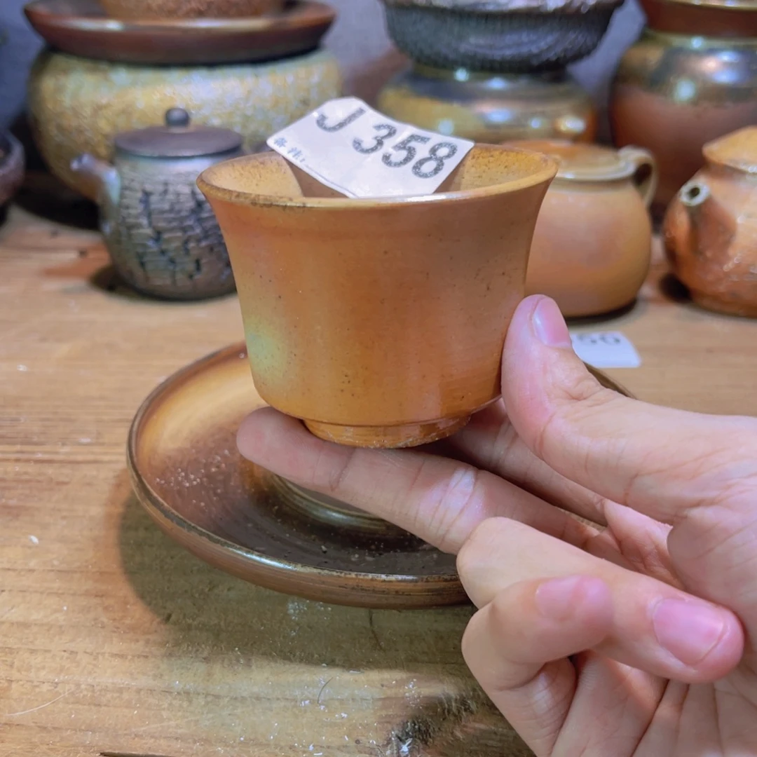 纯手工制作工艺（柴烧）裸烧纯手工制作柴烧杯358