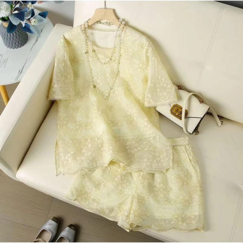 烟云--新中式国风气质时尚百搭显瘦休闲夏季复古宽松减龄轻奢套装