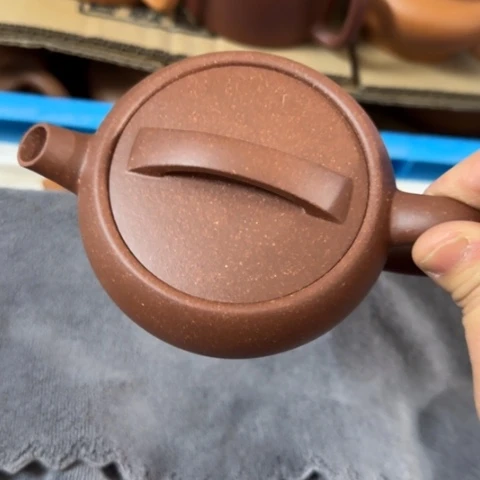 紫砂茶壶一***你深井紫泥180c c