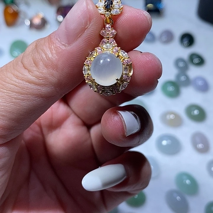 翡翠银S925镶嵌颈饰111111111