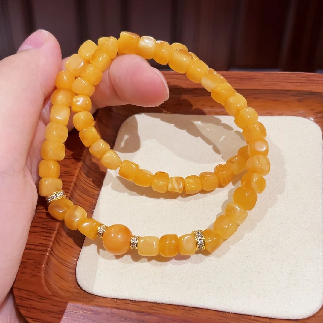 未镶嵌蜜蜡手链手串