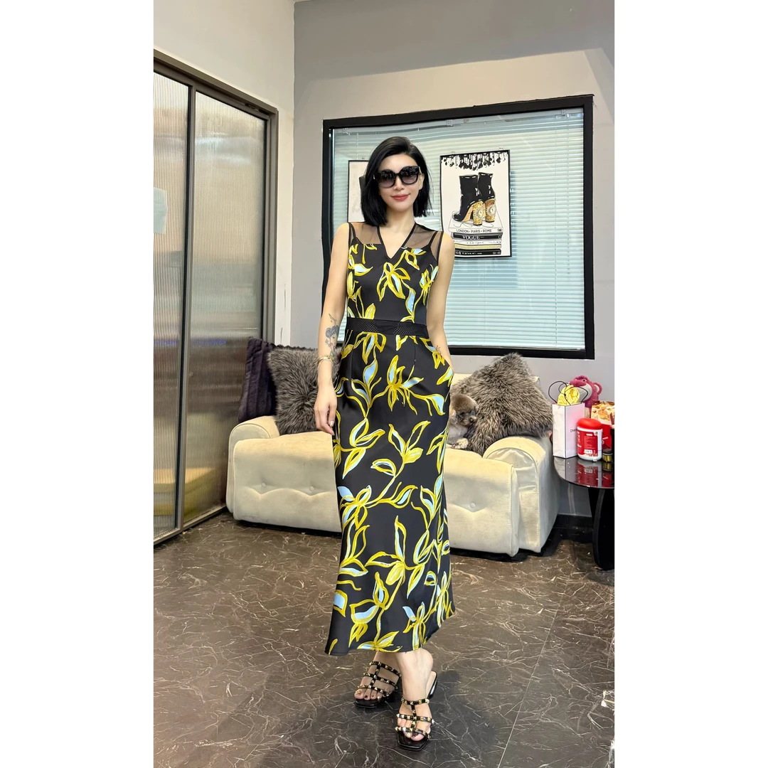 SONG-原创【连衣裙-彼岸花开】新款重工拼接网纱设计时尚百搭背心款