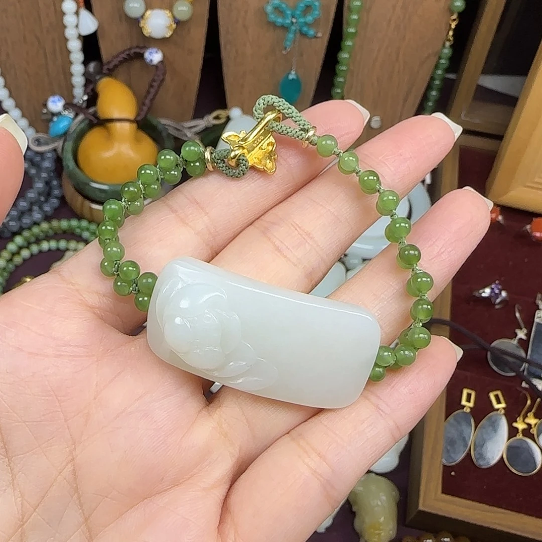 和田玉未镶嵌手链