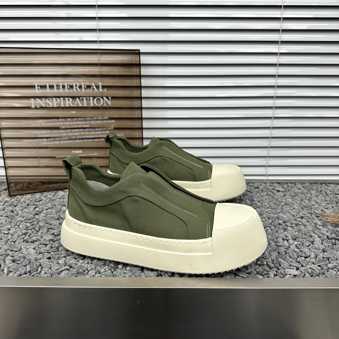 男士2025时尚乐福鞋增高鞋轻便透气布鞋懒人一脚蹬厚底潮鞋休闲鞋