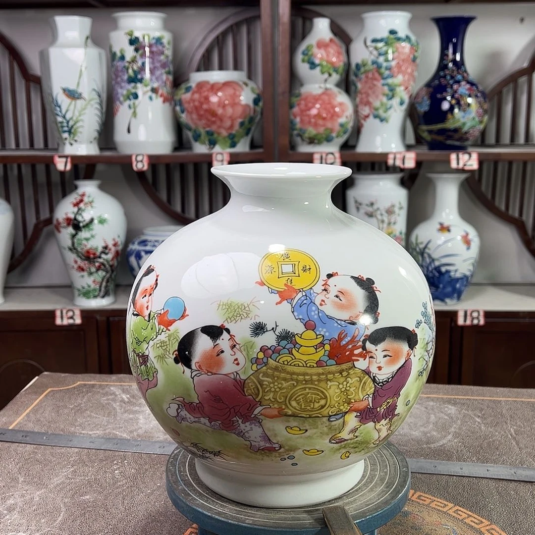 陶摆件景德镇陶瓷石进宝