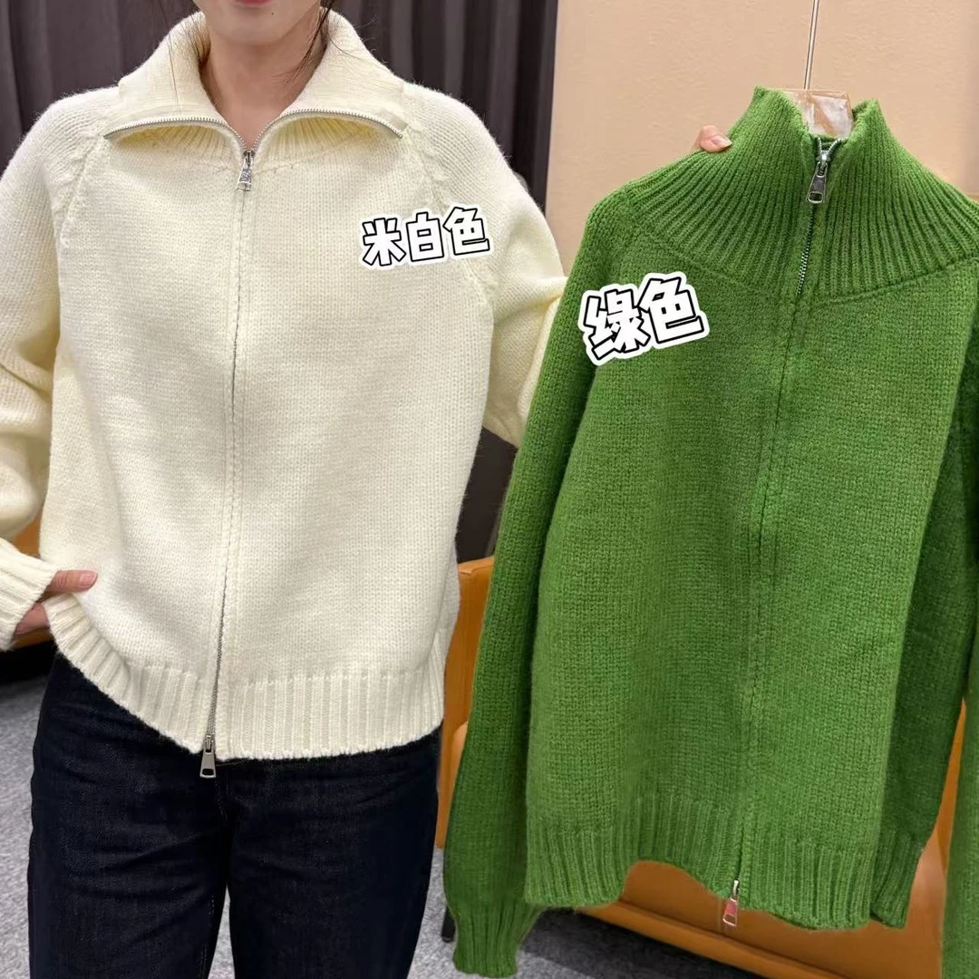 新韩系立领开衫 小允姐姐2024新款时尚气质高级韩系立领拉链开衫