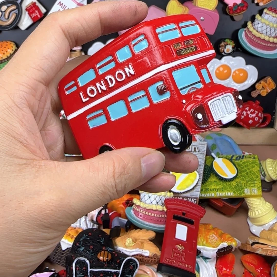 双层款大巴冰箱贴