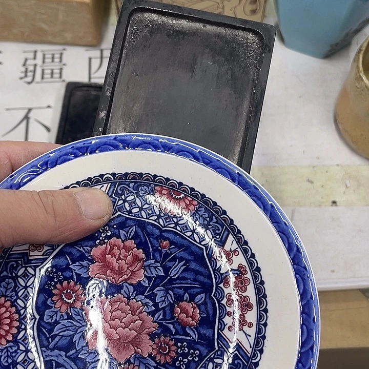 大***红摆件老讷精品盘子