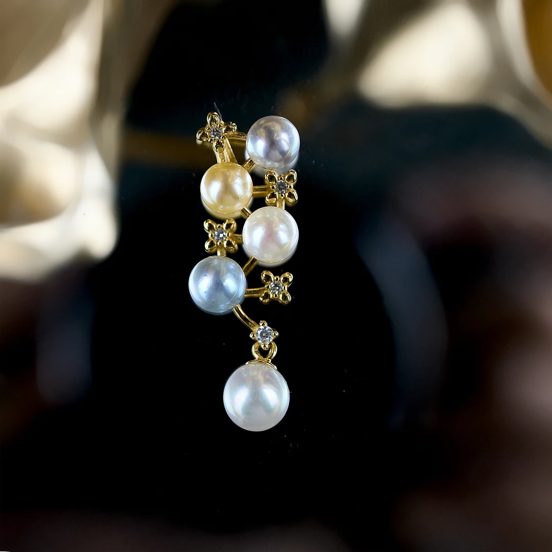 心曼尼【设计款】H.MP487 S925银 海水糖果葡萄款吊坠6-8mm