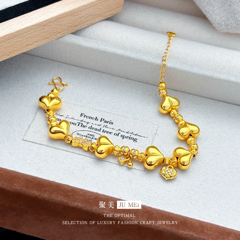 光面桃心蝴蝶结手链  XQ