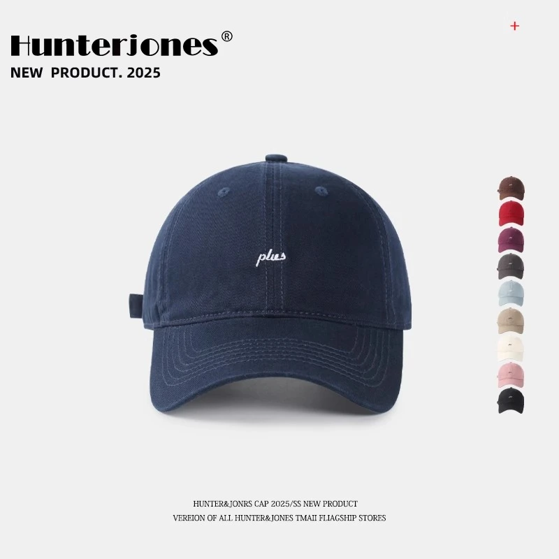 【plus】x【韩版大头围】 小标日系休闲简约小字母刺绣鸭舌帽春夏百搭