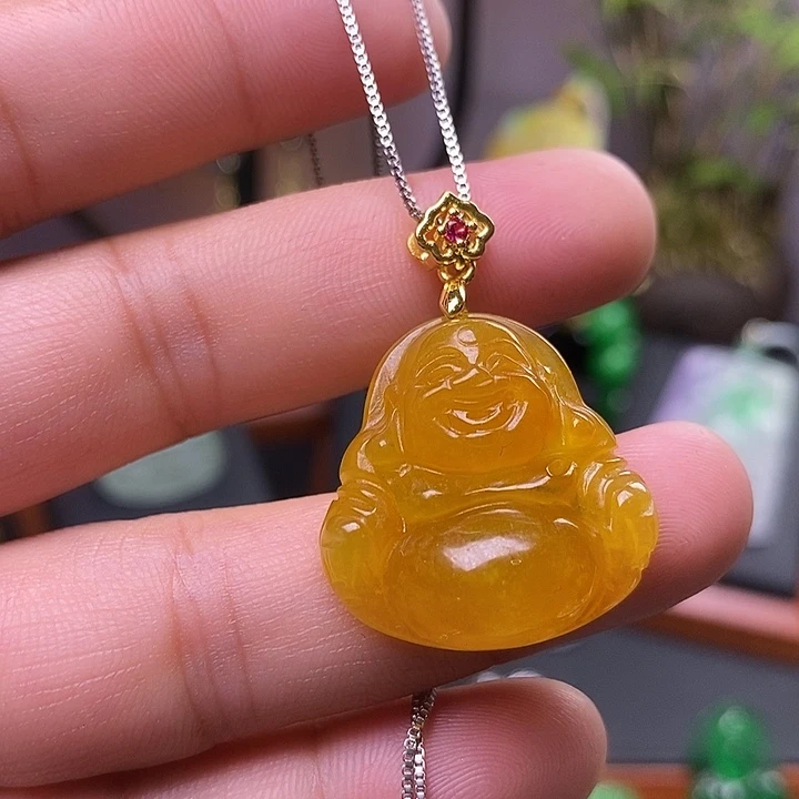 翡翠未镶嵌吊坠(赠链)