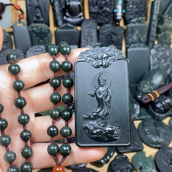 和田玉（青玉）颈饰未镶嵌