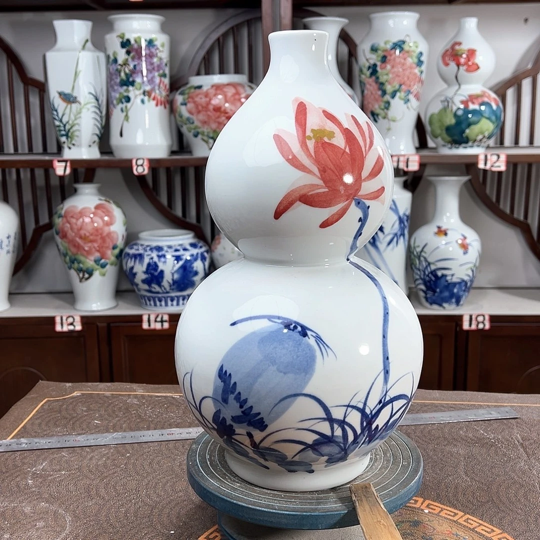摆件景德镇陶瓷葫荷路