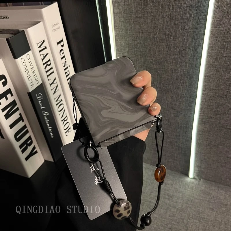 适用小米mixflip2折叠屏手机壳ins奢华创意阿尔卑斯纹全包保护套