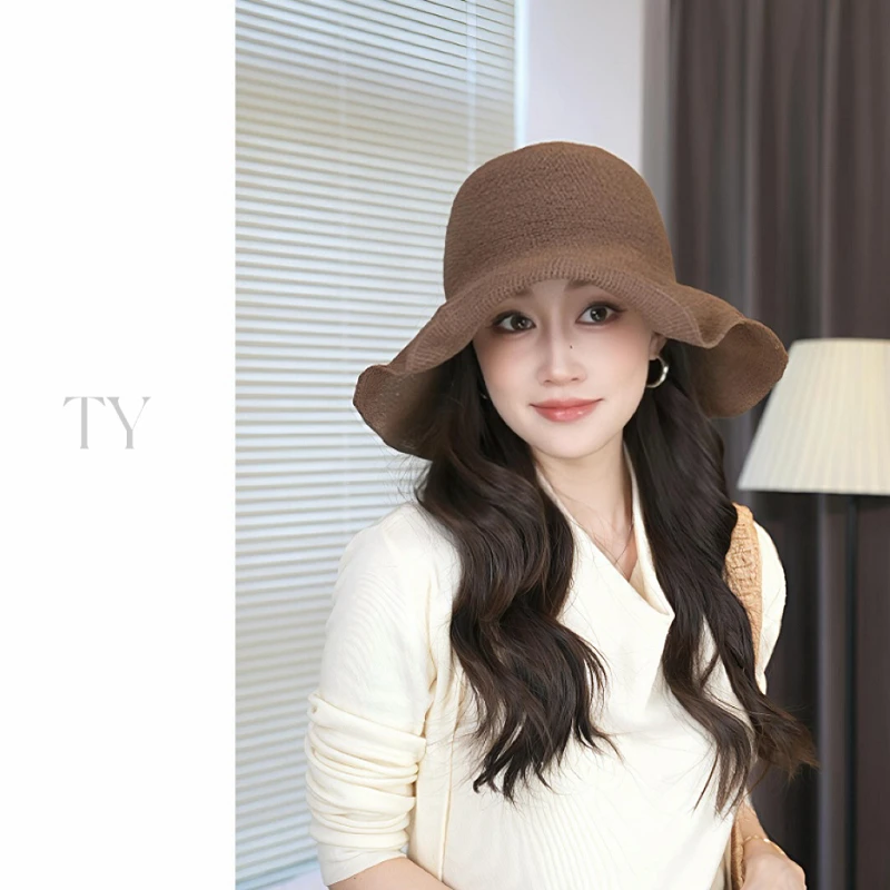 太一 夏细勾针渔夫帽夏季出游时尚百搭气质纯手工遮阳防晒帽