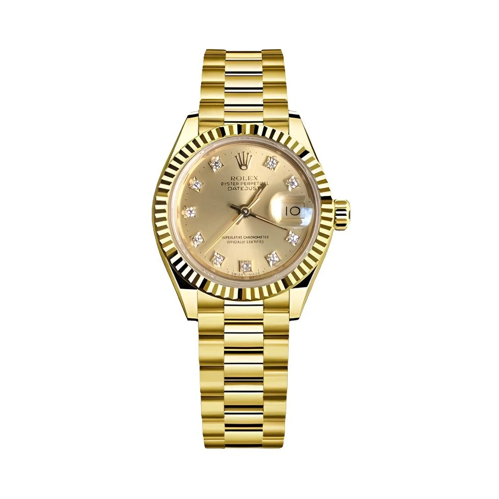 99新 Rolex/劳力士 日志系列/26mm/金盘原钻/自动机械/单表