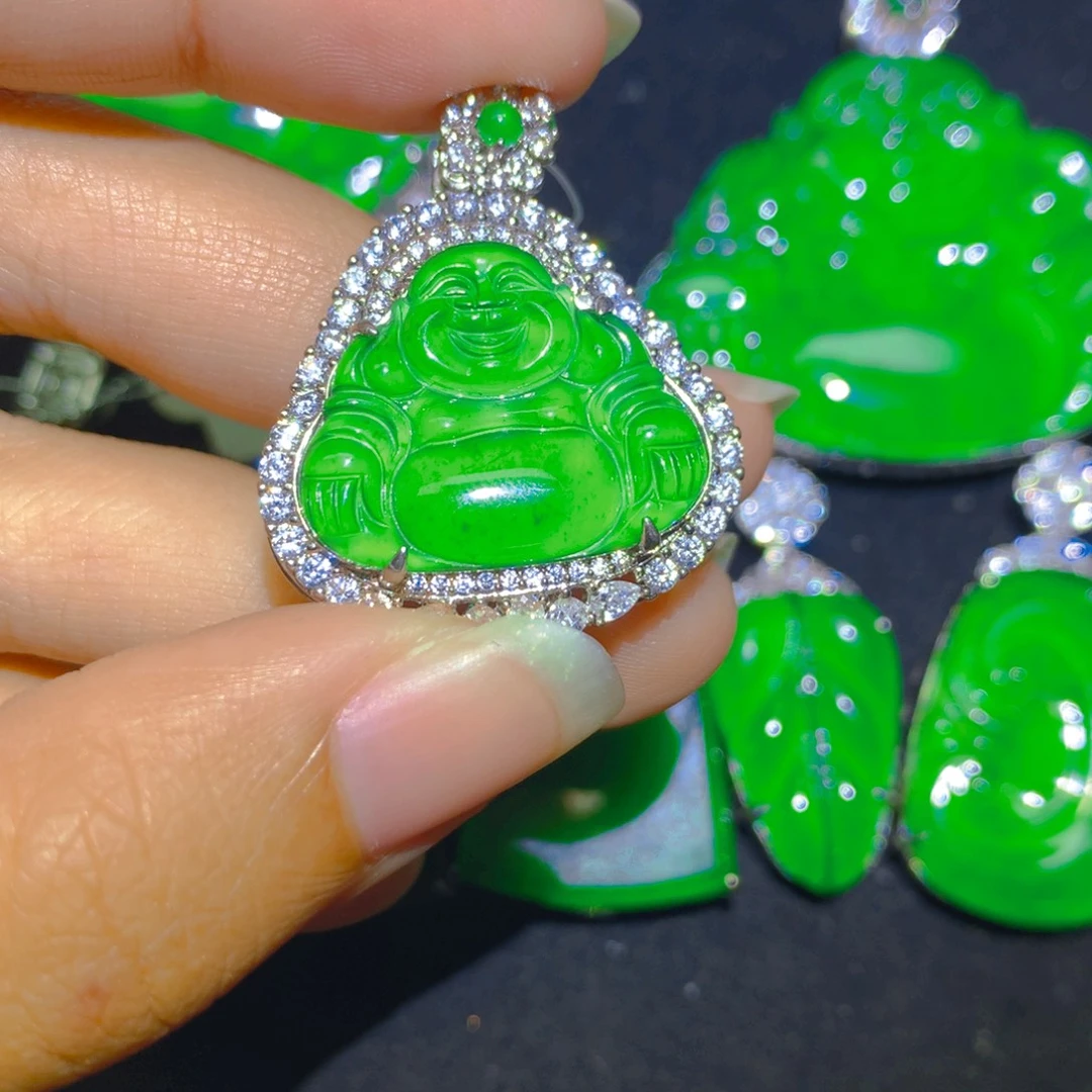 翡翠银S925镶嵌颈饰